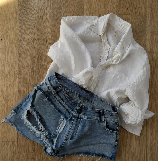 All Eyes On Me Denim Shorts Cut out Style
